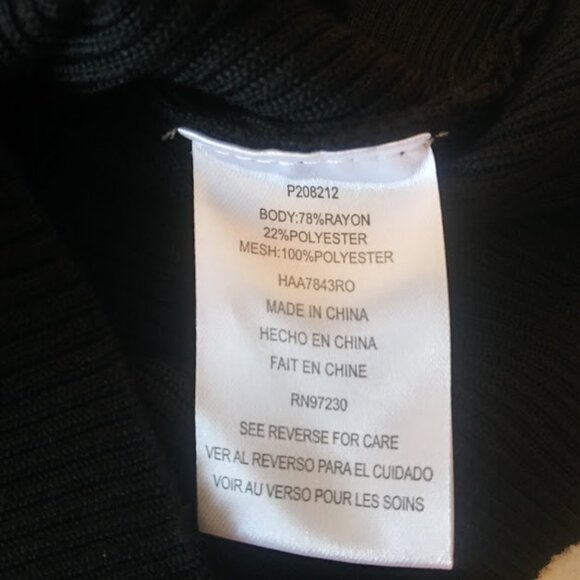 Absolutely Famous women's size S black and silver metallic long sleeve blouse - Picture 14 of 15